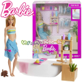 Barbie Банята на Барби с вана и аксесоари GJN32